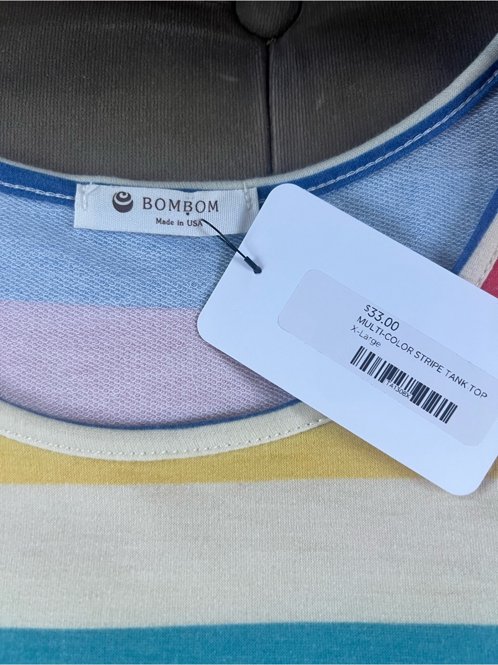 Bombón Women’s Rainbow Stripe Tank Top - Multicolor - Picture 7 of 8